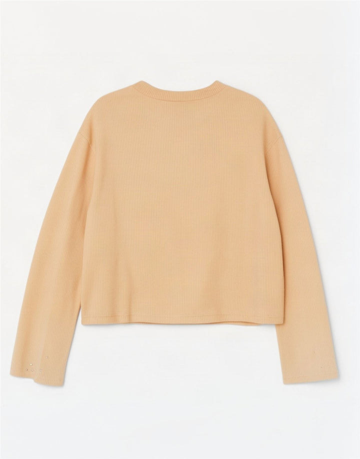 Top Zara da donna a maniche lunghe UK 10 piccolo giallo