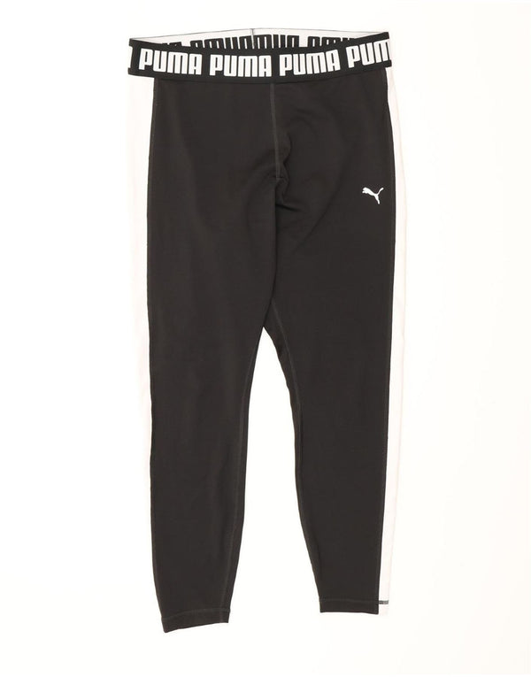 Leggings grafici da donna Puma UK 16 grandi sportivi in poliestere nero