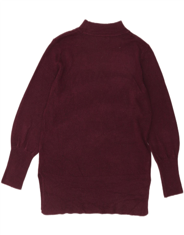 Maglione maglione a collo alto da donna Marks & Spencer UK 14 Bordeaux medio