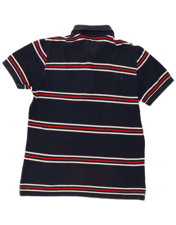 Polo da uomo su misura Tommy Hilfiger in cotone a righe blu navy medio