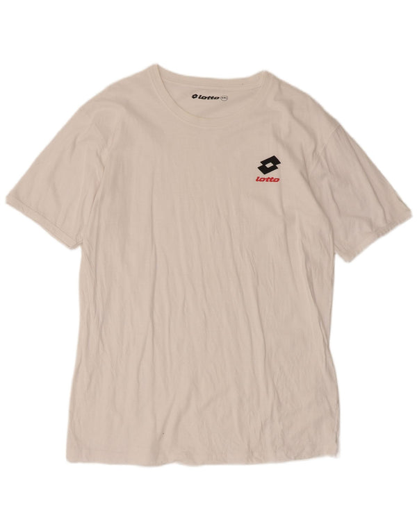 T-shirt da uomo Lotto Top 2XL cotone bianco