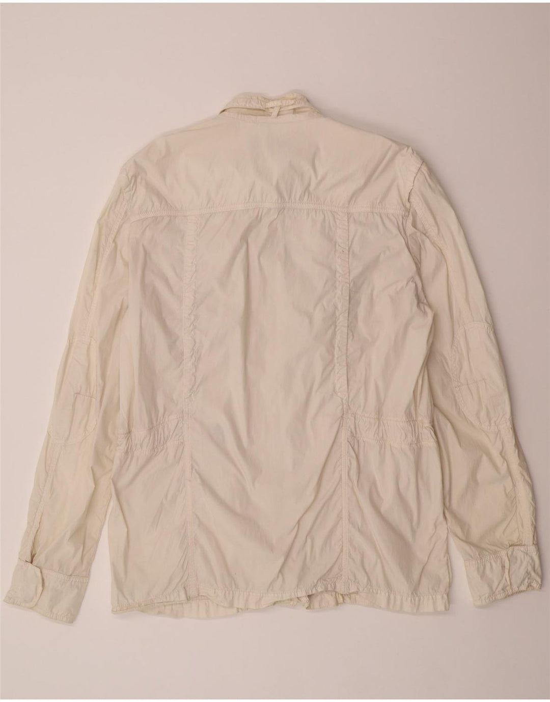 TRUSSARDI Mens Utility Jacket IT 54 2XL Off White Cotton Vintage Trussardi and Second-Hand Trussardi from Messina Hembry 