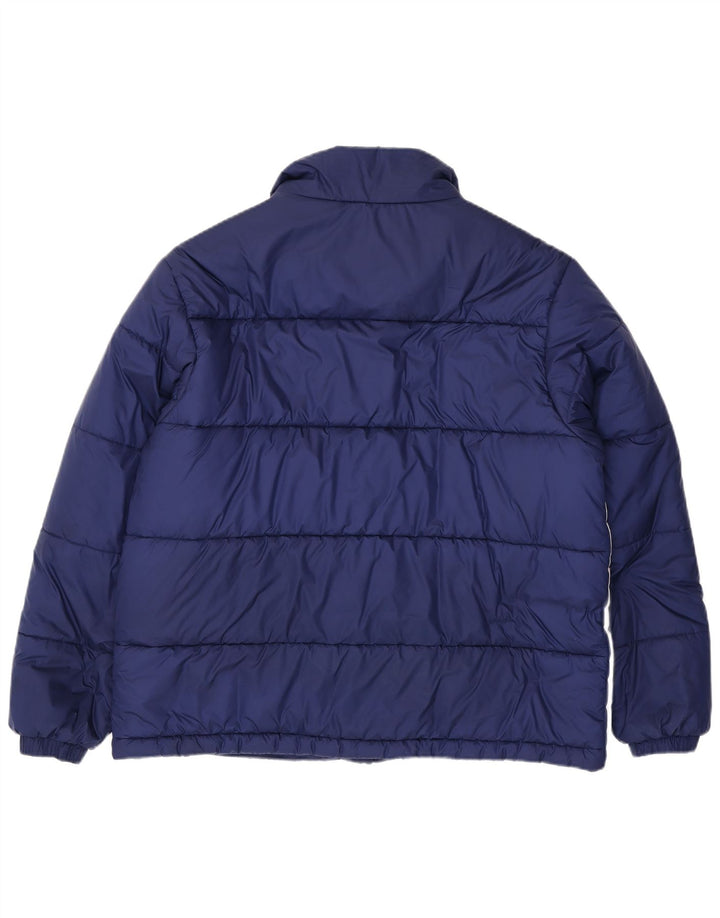 ADIDAS Mens Primegreen Padded Jacket UK 40 Large Navy Blue Polyester