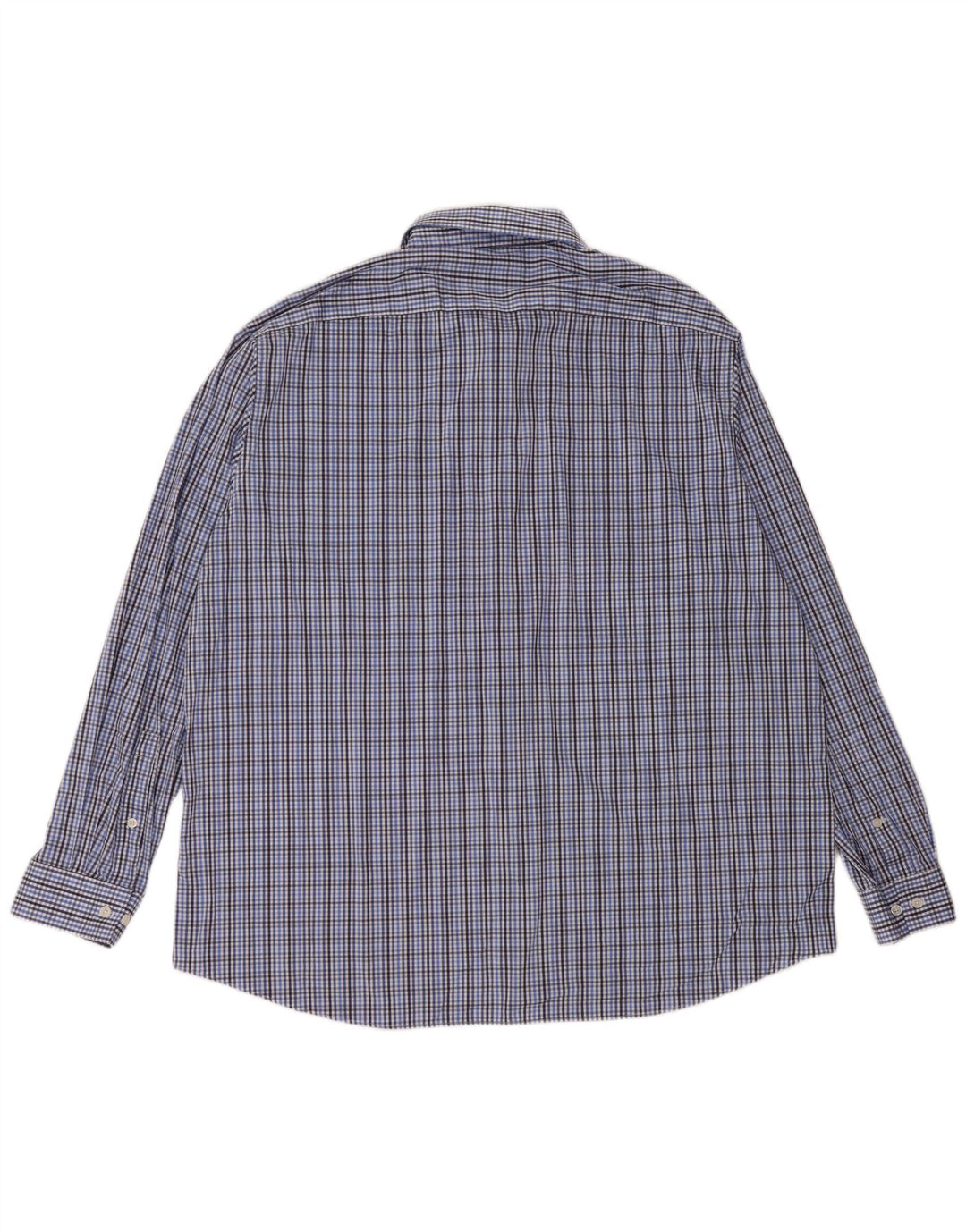 MICHAEL KORS Camicia slim fit da uomo taglia 18 1/2 2XL cotone a quadri blu