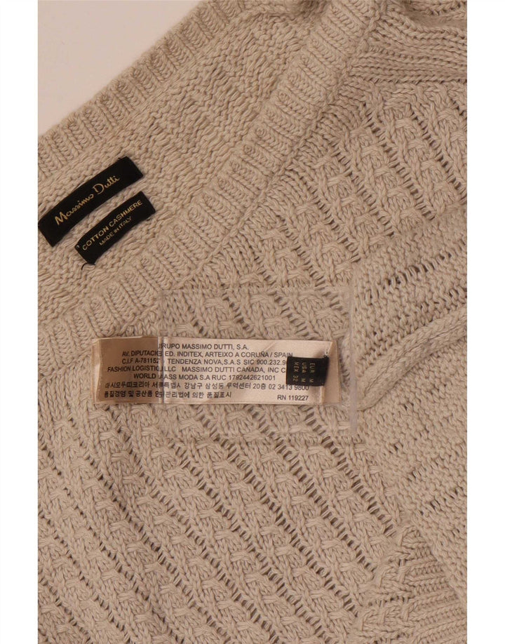 Maglione maglione con scollo a barca da donna Massimo Dutti UK 14 Cotone grigio medio