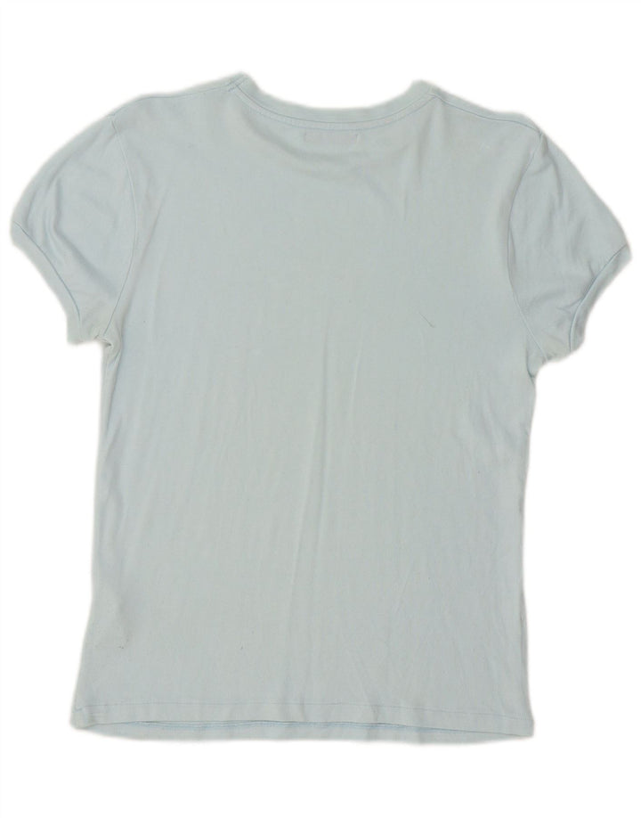 T-shirt Zara da donna Top UK 10 Small blu in viscosa
