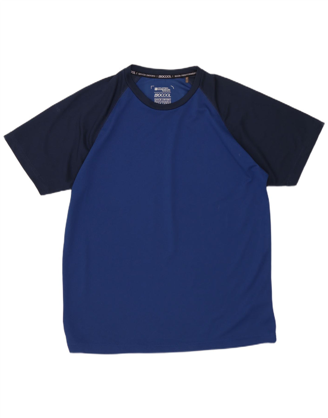MOUNTAIN WAREHOUSE T-shirt IsoCool da uomo Top Large Blue Colourblock