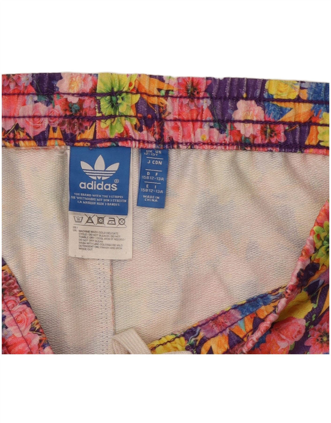 ADIDAS Girls Sport Shorts 12-13 Years  Multicoloured Floral