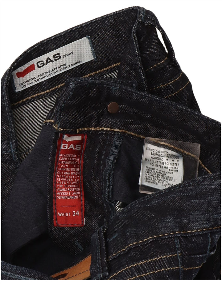 Jeans dritti da donna Gas W34 L35 cotone blu navy