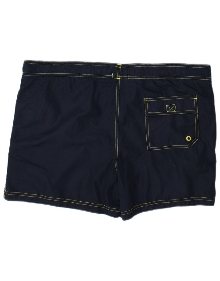 Pantaloncini da bagno grafici da uomo Calvin Klein medio poliestere blu navy
