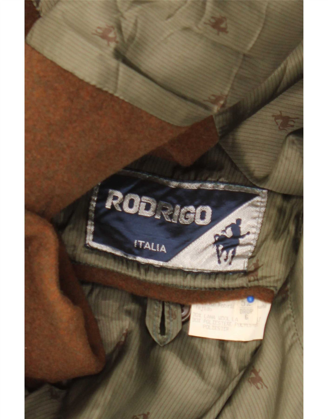 Rodrigo Giacca blazer a 2 bottoni da uomo IT 52 XL Lana marrone
