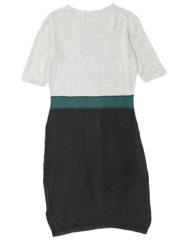 Abito maglione da donna a maniche corte HOBBS UK 10 Small Seta color block grigio