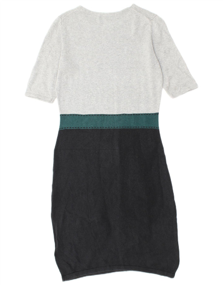 Abito maglione da donna a maniche corte HOBBS UK 10 Small Seta color block grigio