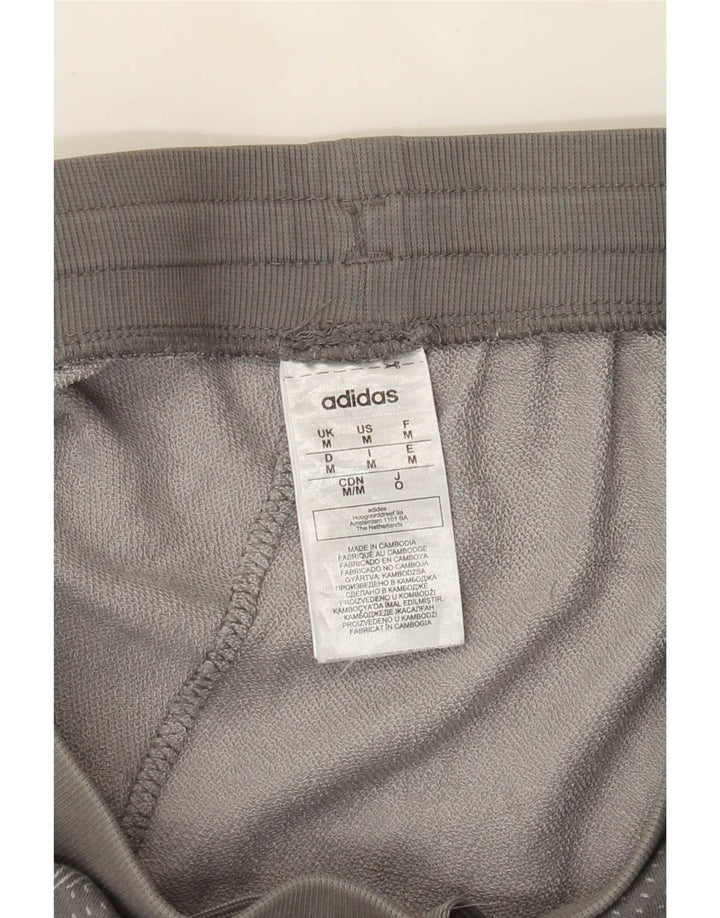Pantaloncini sportivi da uomo Adidas in cotone geometrico grigio medio