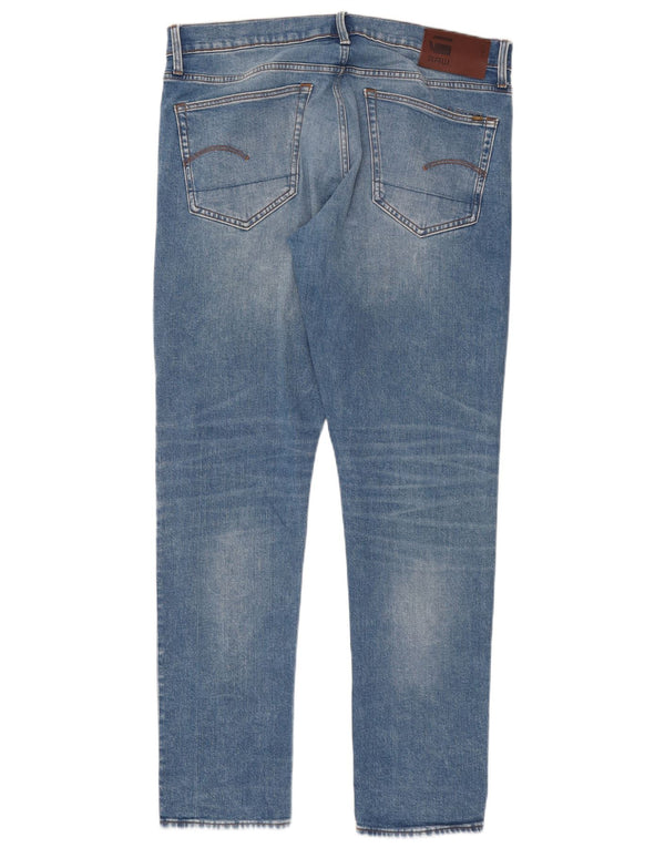 Jeans G-Star da uomo 3301 dritti affusolati W35 L34 cotone blu