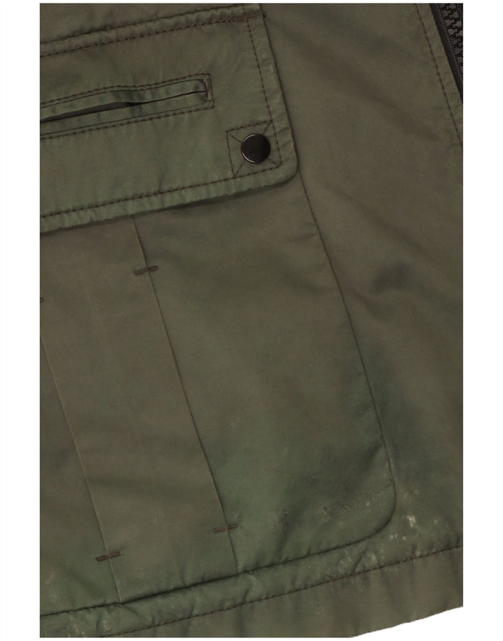 Giacca utility da uomo HUGO BOSS EU 56 3XL Verde Poliammide