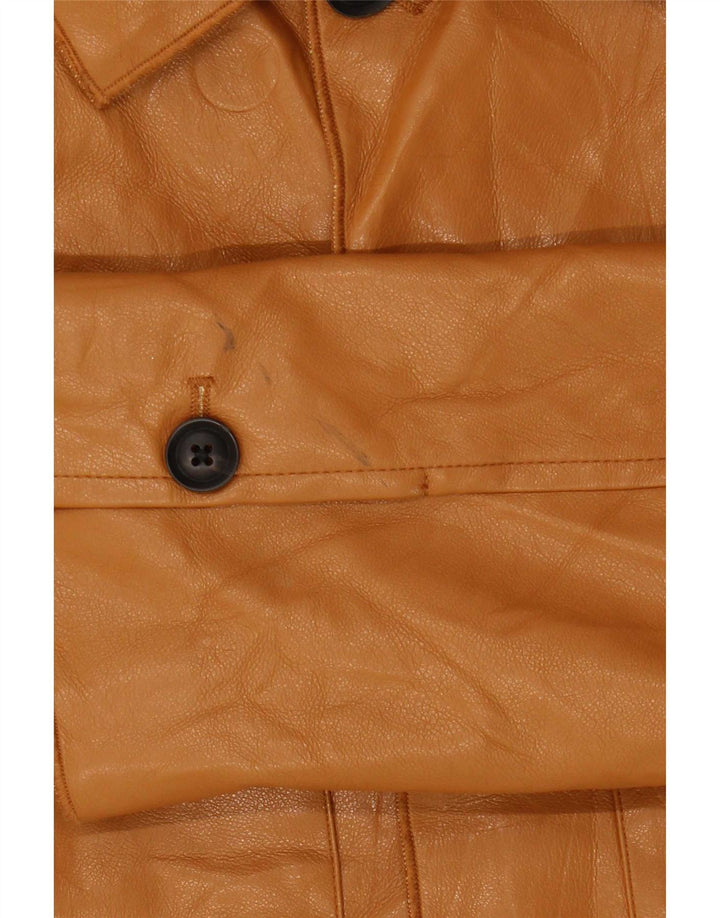 Giacca da uomo in ecopelle Zara UK 36 piccola in poliuretano marrone