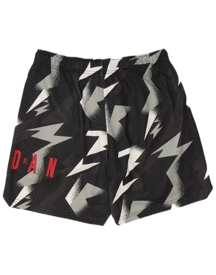 Pantaloncini da bagno con grafica Jordan da uomo, poliestere geometrico nero medio