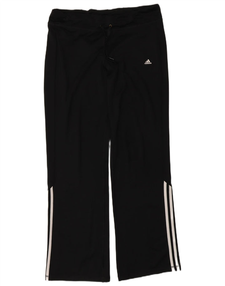 Pantaloni da tuta Adidas Climalite da donna UK 16/18 Large Nero Poliestere