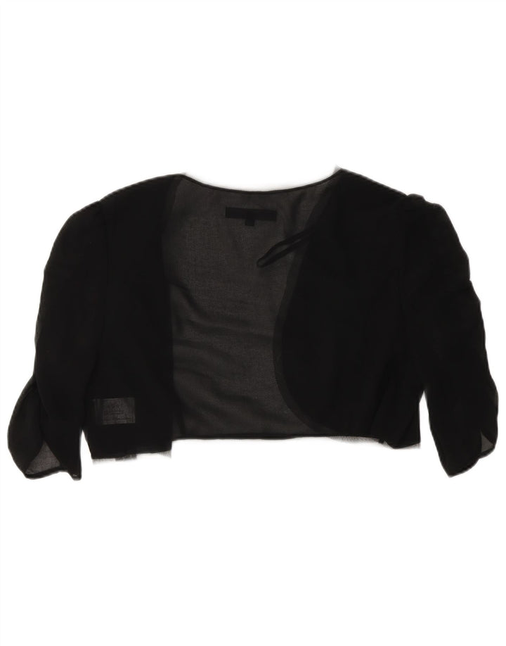 Top bolero trasparente con maniche a 3/4 da donna Coast UK 14 poliestere nero medio
