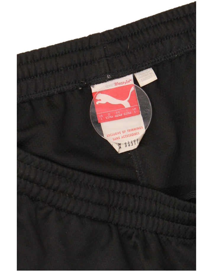 Pantaloni da tuta da uomo PUMA grandi in poliestere color block nero