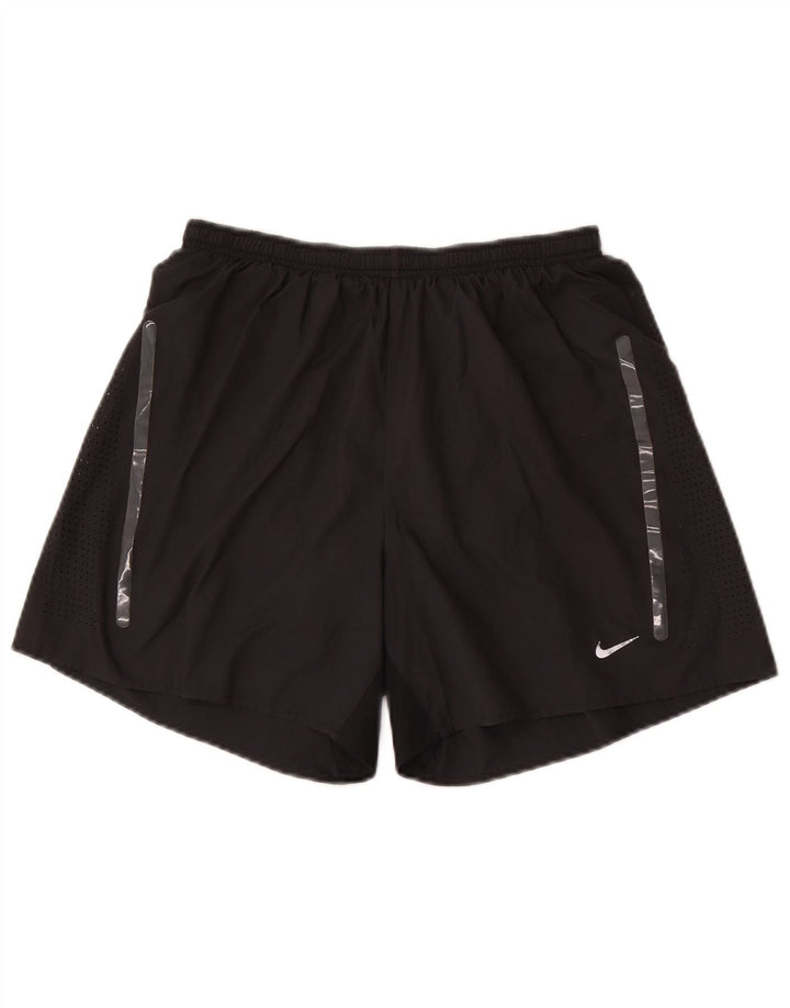 Pantaloncini sportivi NIKE Dri Fit da uomo medio nero in poliestere