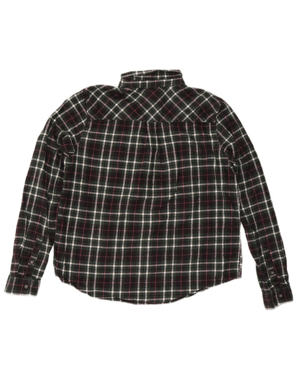 Camicia in flanella da donna Superdry UK 16 grande cotone scozzese verde