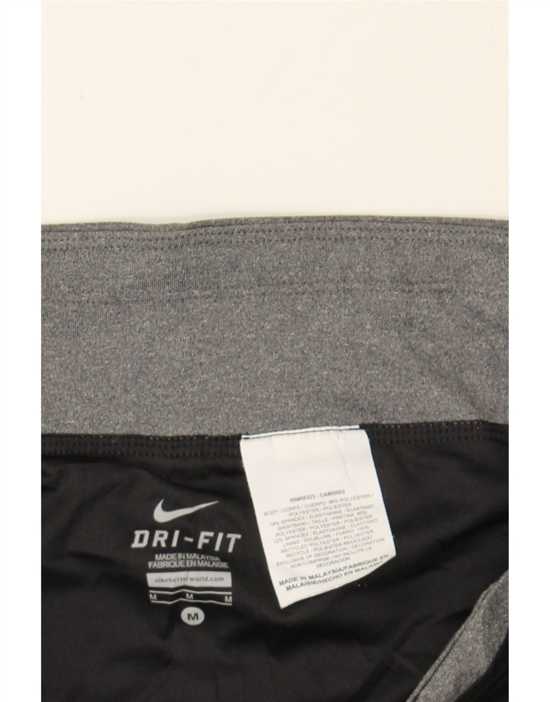 Pantaloncini sportivi NIKE Dri Fit da donna UK 14 medio nero poliestere