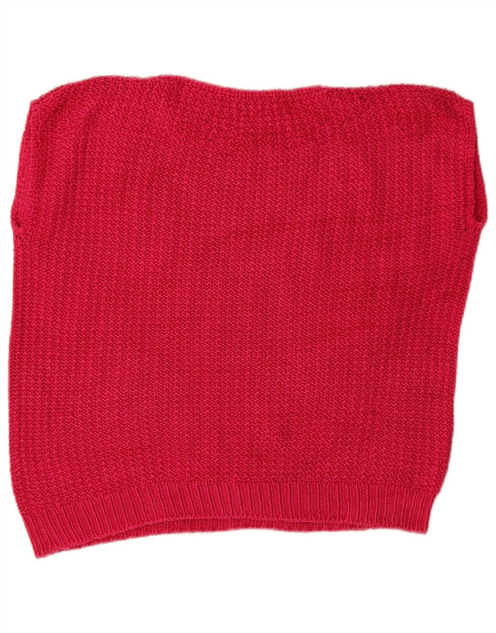 Canottiera vintage da donna UK 14 rosa medio