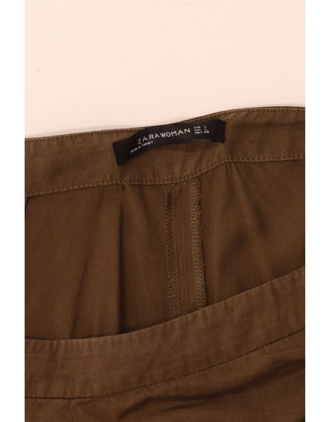 Pantaloni Capri da donna Zara grandi W32 L24 kaki
