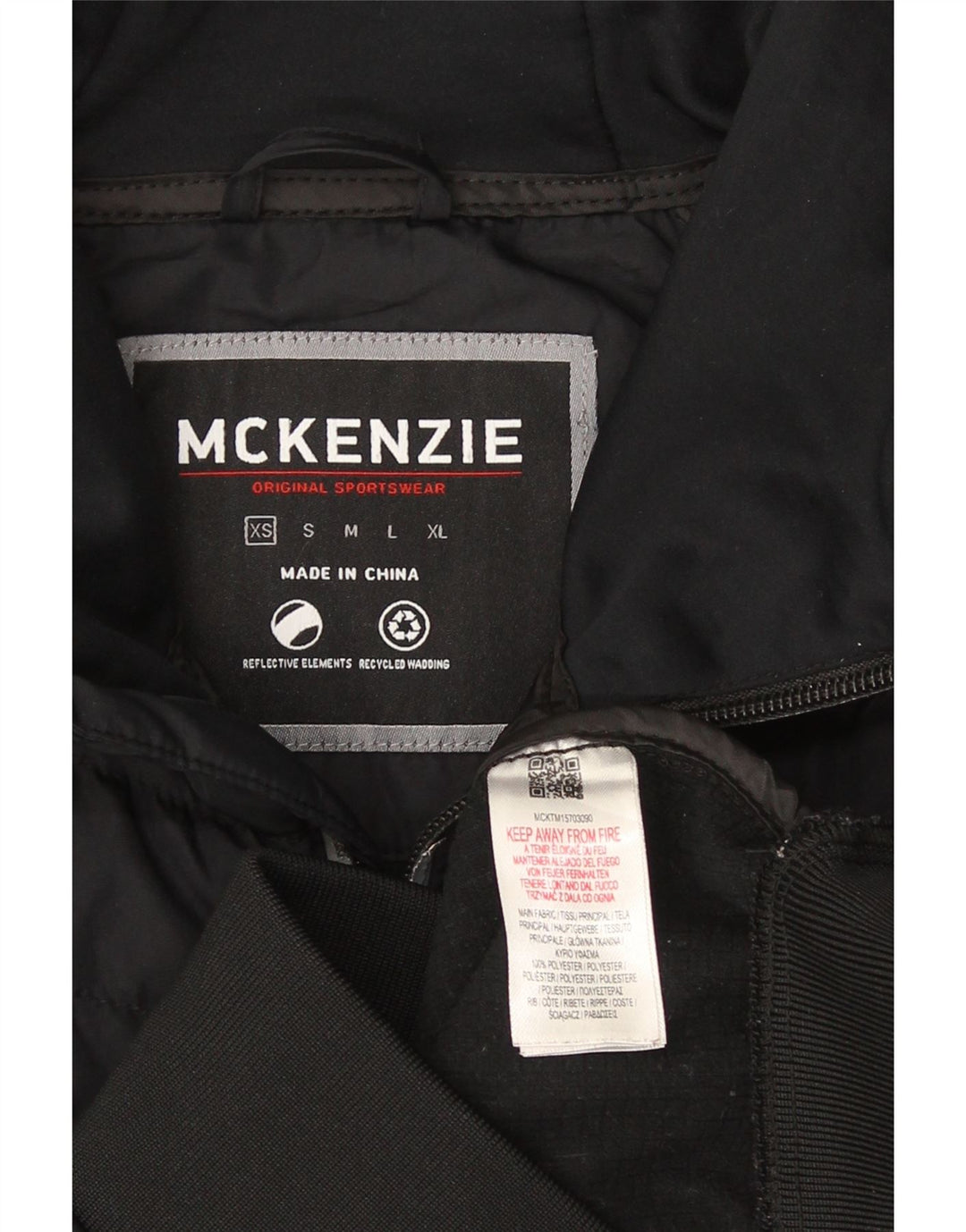 Maglione con cappuccio e zip da uomo Mckenzie XS poliestere color block nero