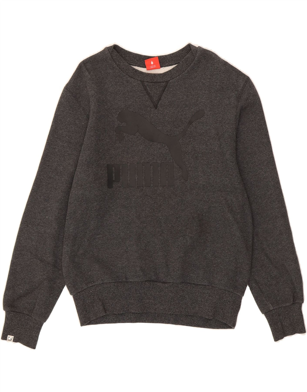 PUMA Mens Graphic Sweatshirt Jumper Medium Grey Cotton Vintage Puma and Second-Hand Puma from Messina Hembry 
