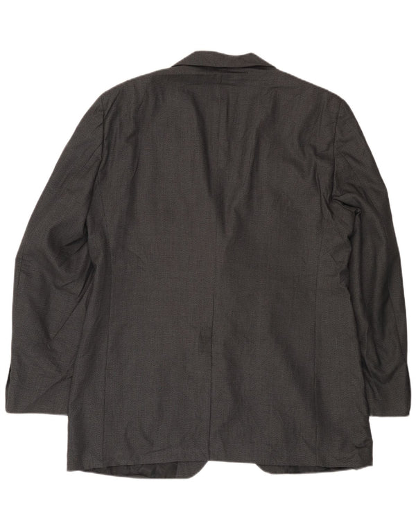 DOCKERS Giacca blazer da uomo a 2 bottoni UK 42 XL Poliestere grigio