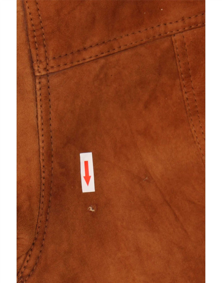 Giubbotto in shearling vintage da uomo IT 46 piccolo marrone