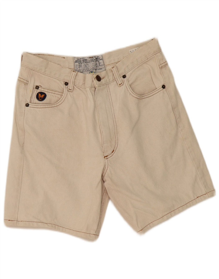 Pantaloncini di jeans da donna Avirex W31 cotone bianco sporco medio