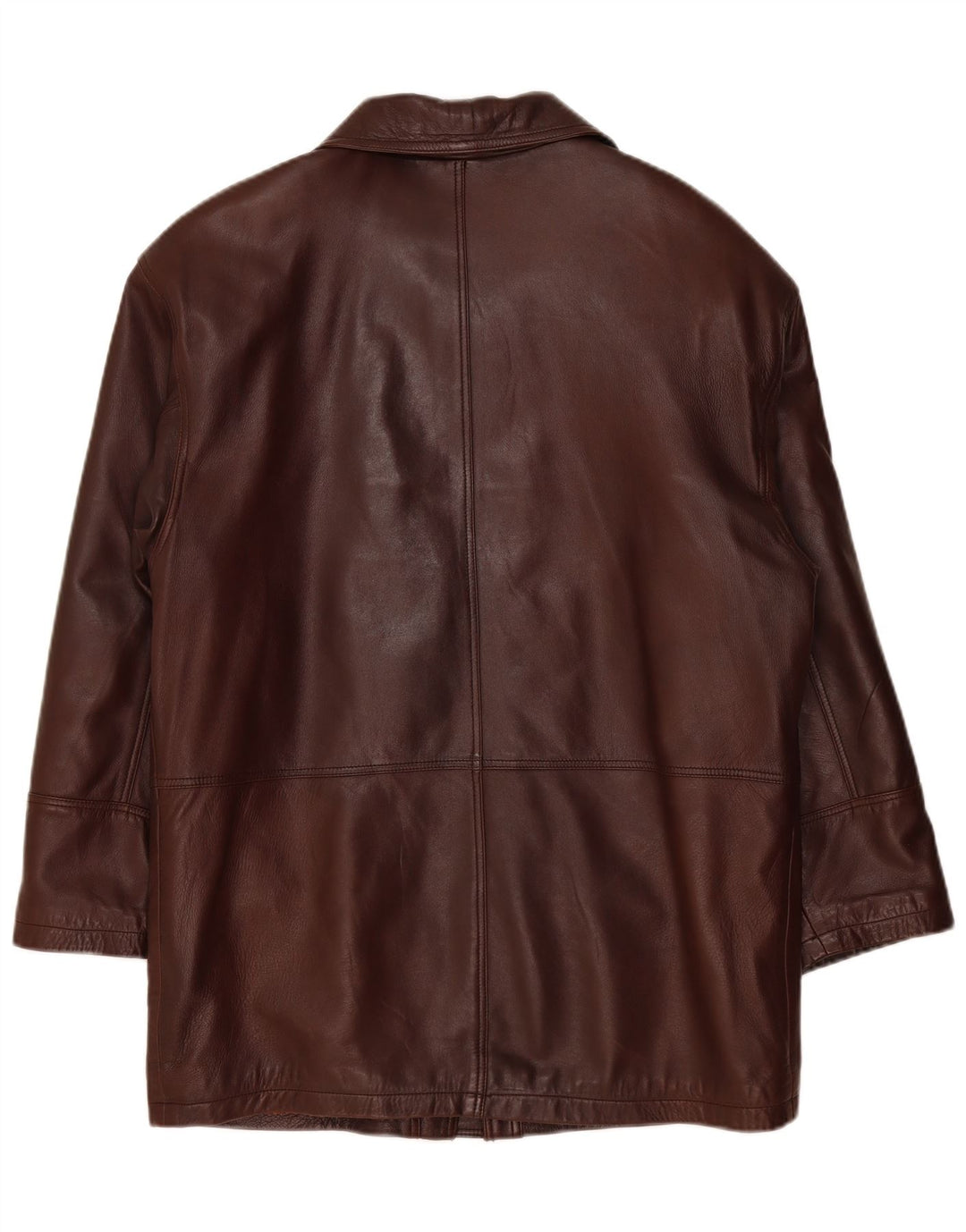 Cappotto in pelle vintage da uomo UK 38 Borgogna medio