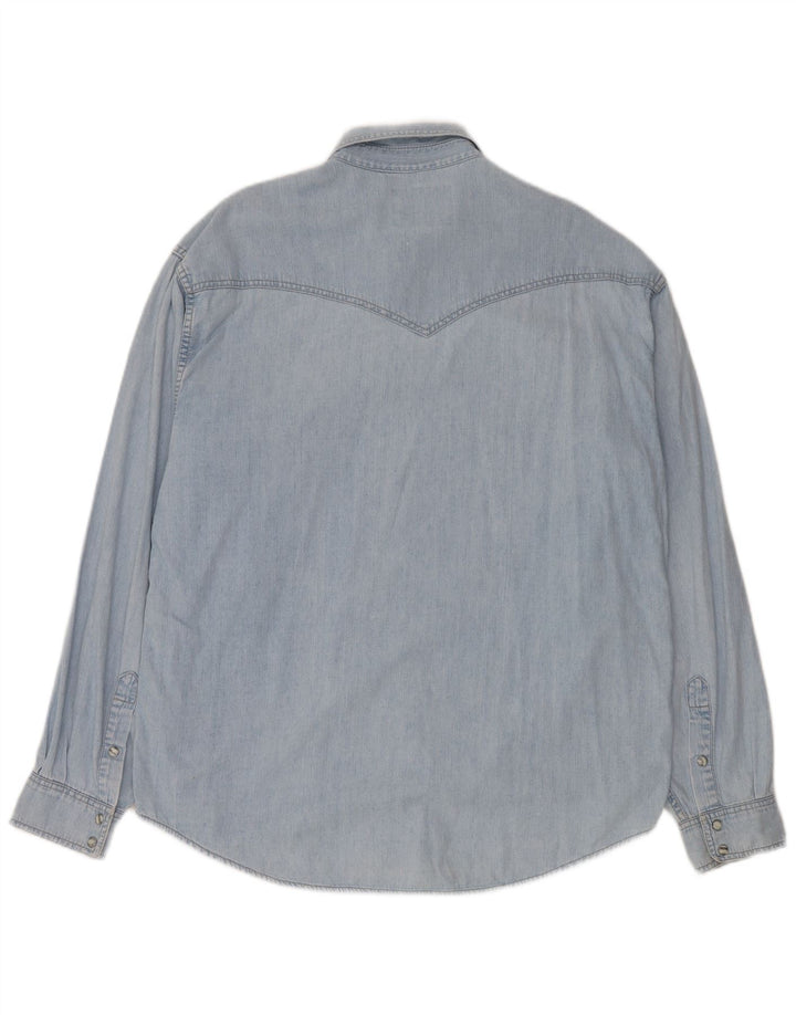 Camicia di jeans da uomo Wrangler XL in cotone blu