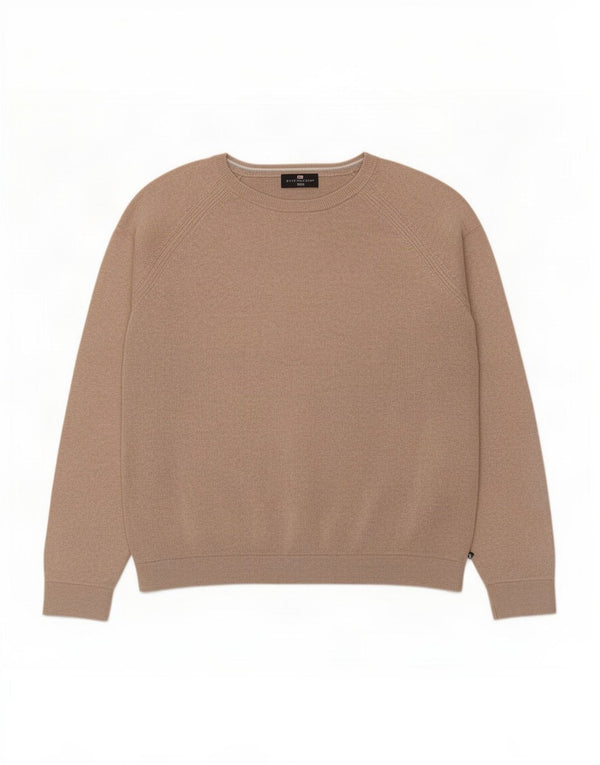 Marks & Spencer Maglione da uomo con scollo a barca grande in cotone beige