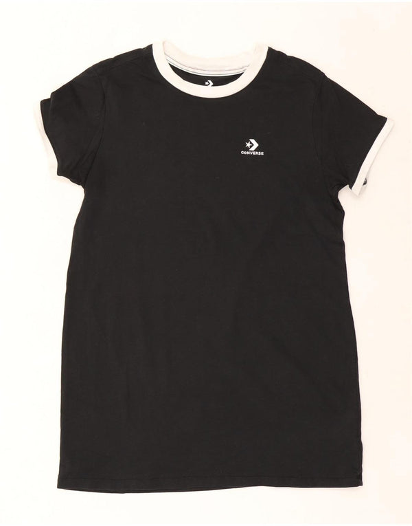 Abito t-shirt oversize da donna Converse UK 16 grande cotone nero