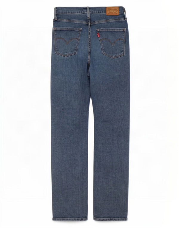 Levi's Donna 724 Jeans dritti a vita alta effetto consumato W27 L28 cotone blu