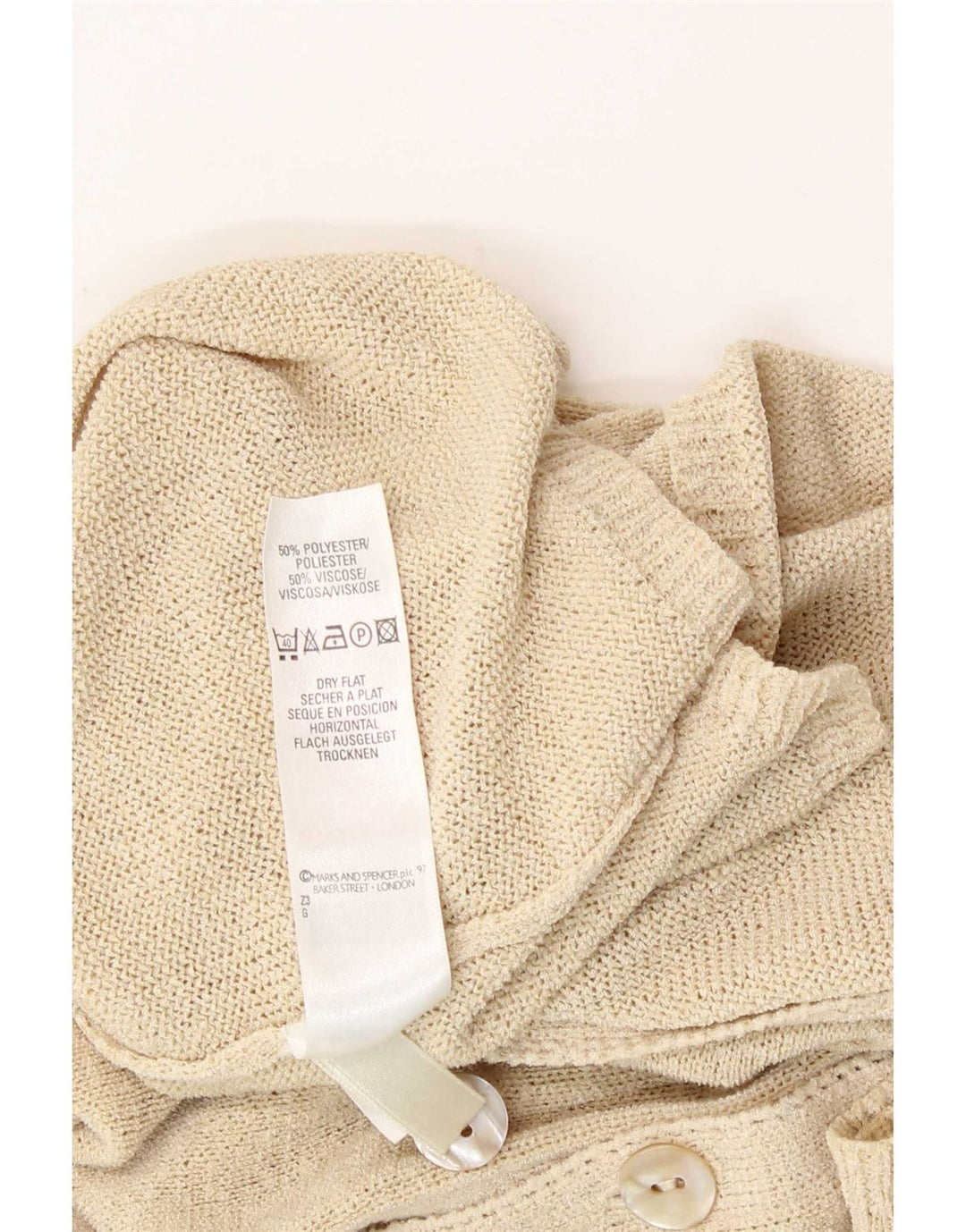 Maglione cardigan Marks & Spencer da donna St. Michael UK 12 Beige medio