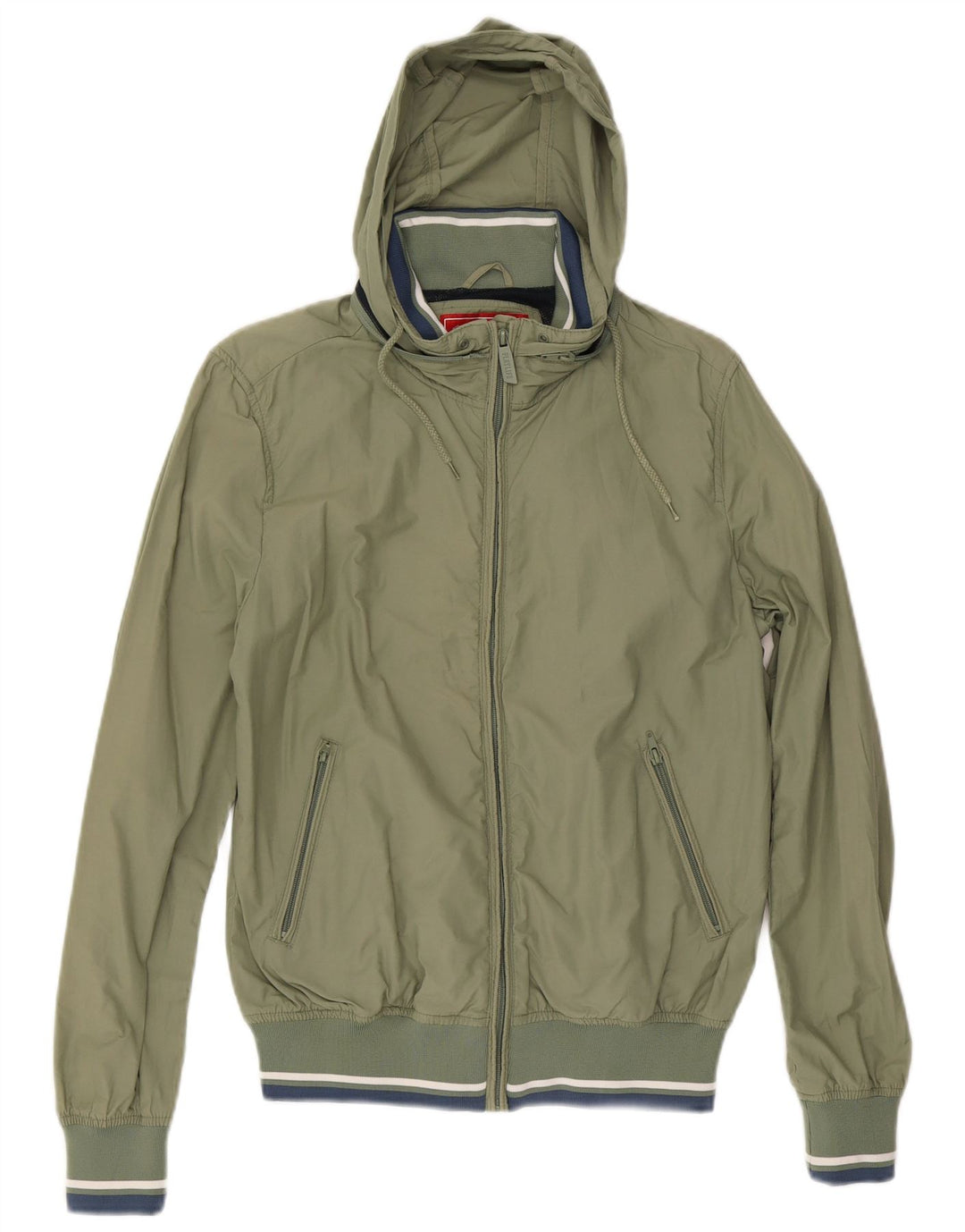 Giubbotto bomber con cappuccio da uomo Playlife UK 38 verde medio