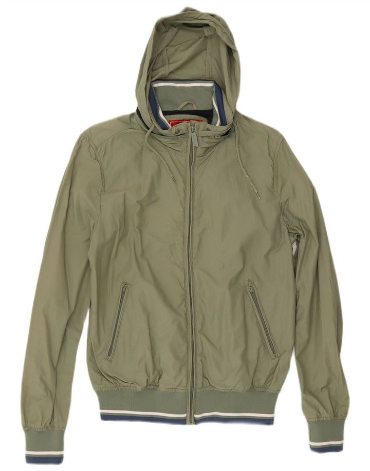 Giubbotto bomber con cappuccio da uomo Playlife UK 38 verde medio