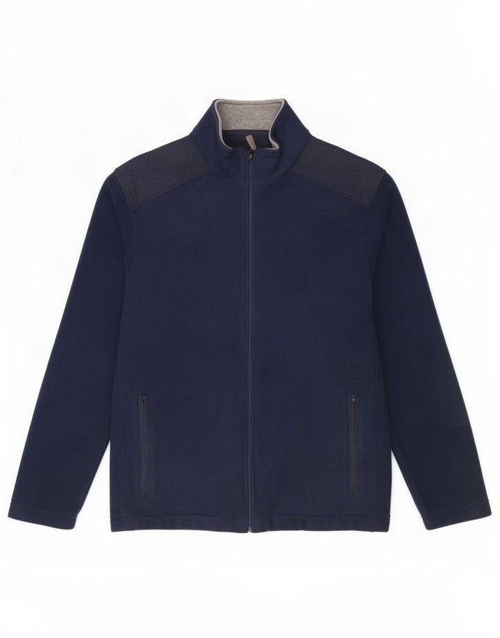 Giacca in pile da uomo Marks & Spencer UK 38 poliestere blu navy medio