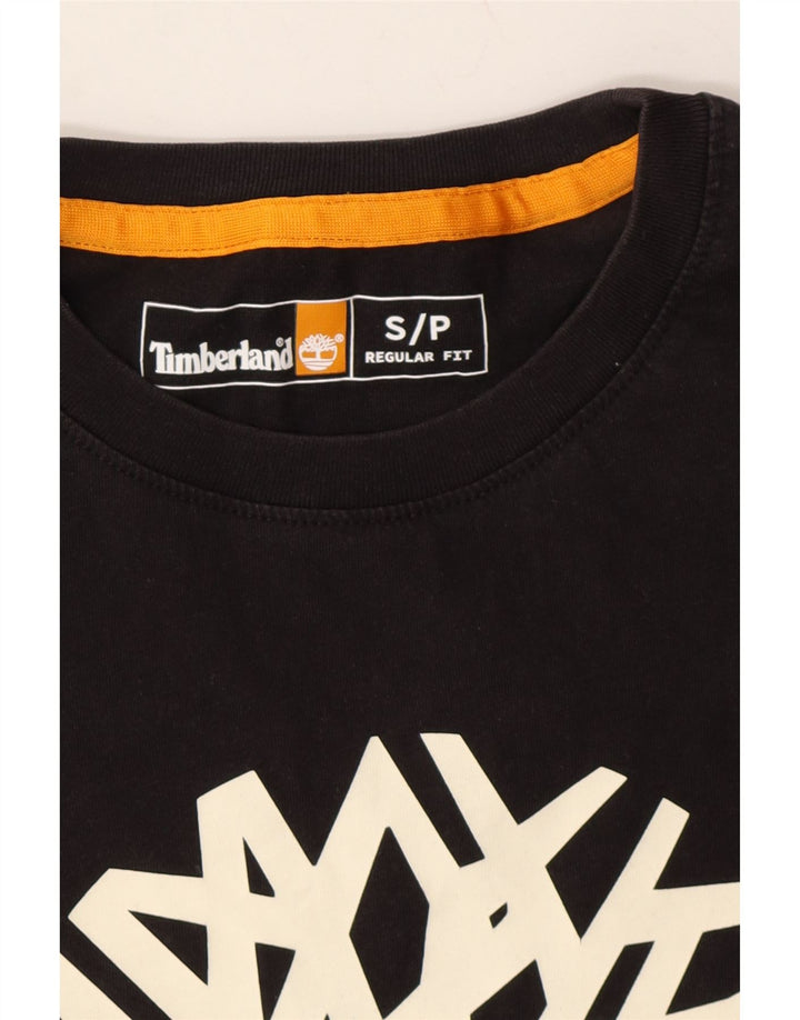 TIMBERLAND Mens Regular Fit Graphic T-Shirt Top Small Black Cotton Vintage Timberland and Second-Hand Timberland from Messina Hembry 