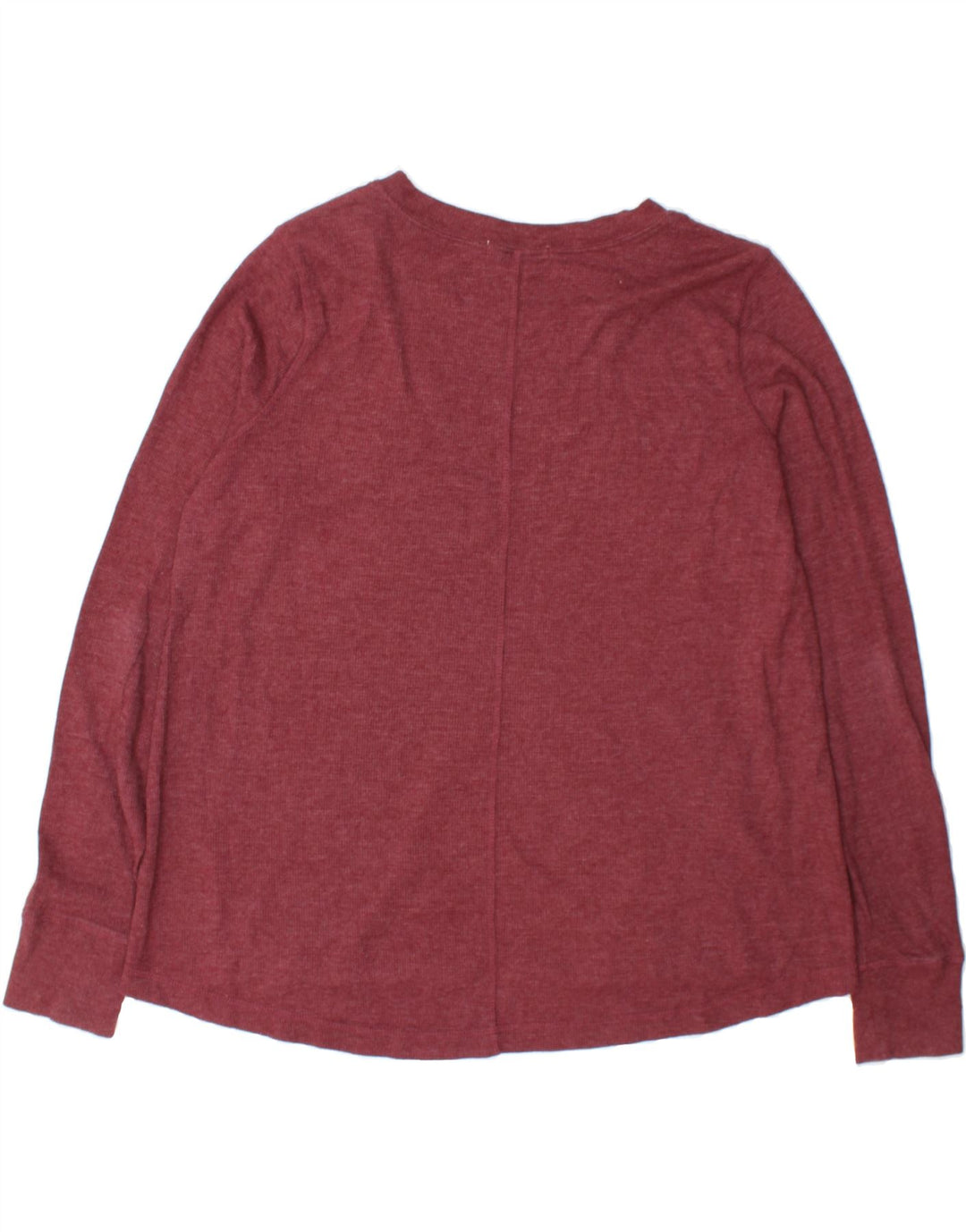 VANS Womens Top Long Sleeve UK 14 Medium Burgundy Vintage Vans and Second-Hand Vans from Messina Hembry 