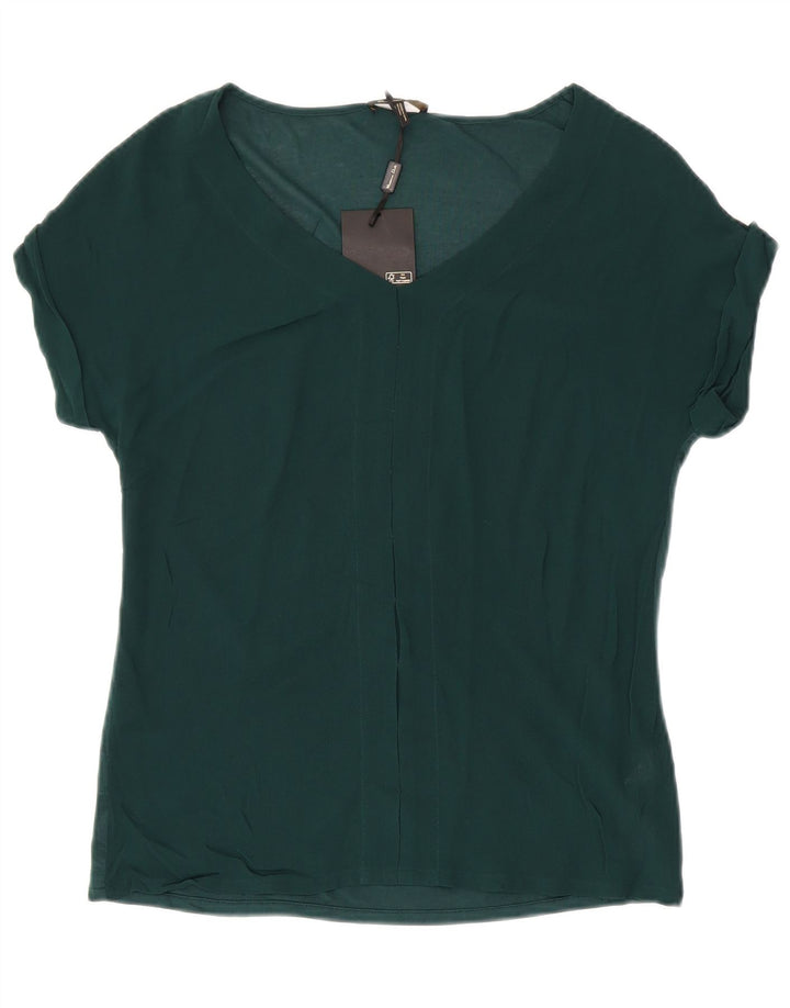 MASSIMO DUTTI Camicetta da donna Top UK 14 Rayon verde medio
