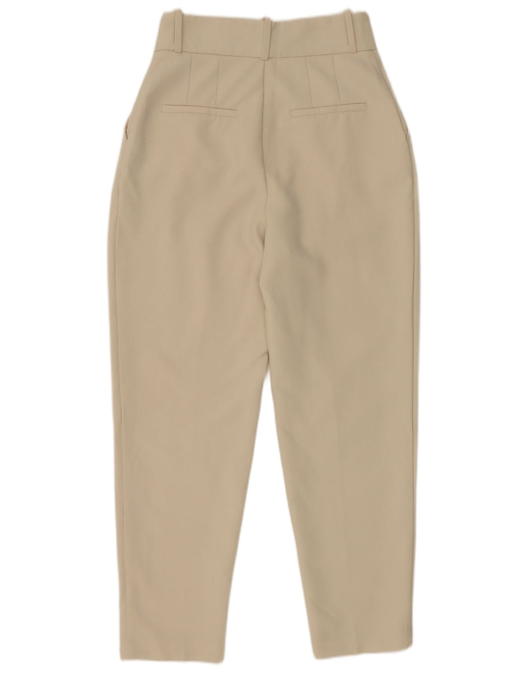 Pantaloni da abito affusolati Zara da donna piccoli W26 L27 poliestere bianco sporco