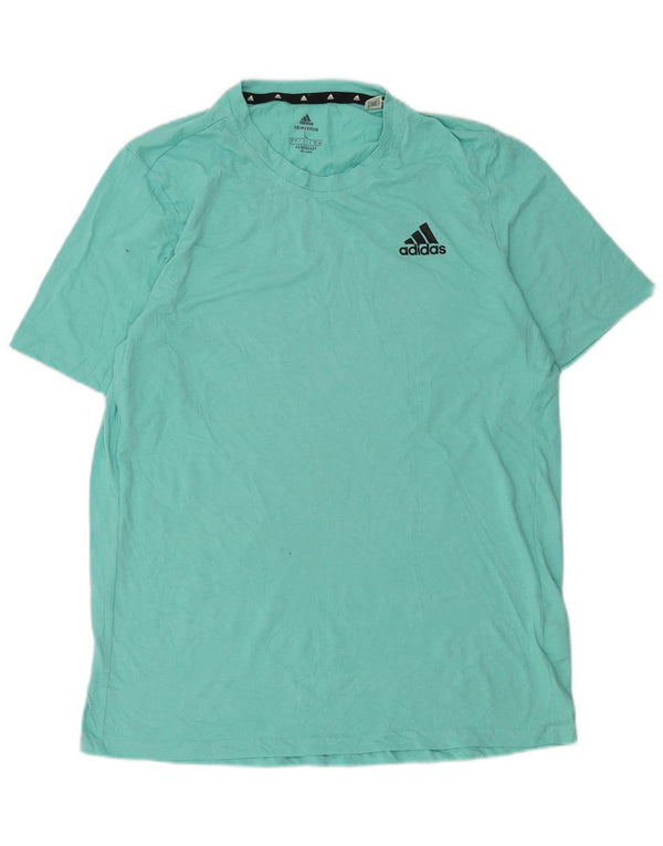 T-shirt Adidas Aeroready da uomo grande in cotone verde