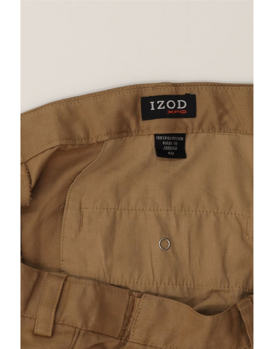 Pantaloncini chino da uomo con ancoraggio IZOD W40 XL poliestere beige